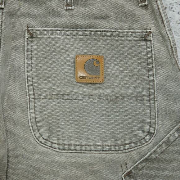 Vintage Carhartt B24 CHT Chestnut Faded Brown Carpenter Shorts 33x7.5 - Picture 5 of 13